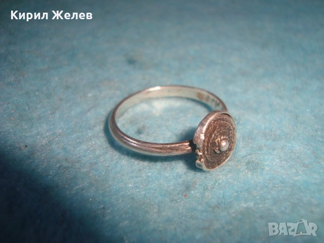 СТАР СРЕБЪРЕН ПРЪСТЕН СРЕБРО 925 РЪЧНА МАЙСТОРСКА ИЗРАБОТКА АНГЛИЯ 25817, снимка 6 - Пръстени - 35828329