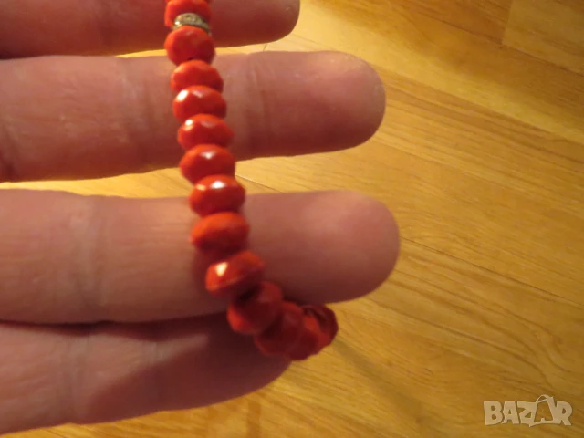 красива червена  османска броеница, молитвена броеница с 99 мъниста турска броеница , снимка 2 - Антикварни и старинни предмети - 50741308