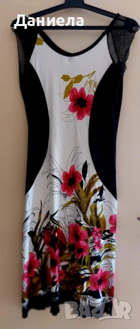 Дамска лятна рокля с мрежест ръкав, снимка 2 - Рокли - 51240305