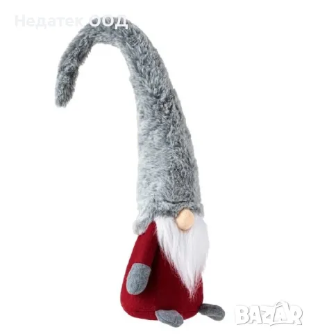 Коледена декоративна фигура Гном, Червен, 47 см, снимка 2 - Декорация за дома - 48290478