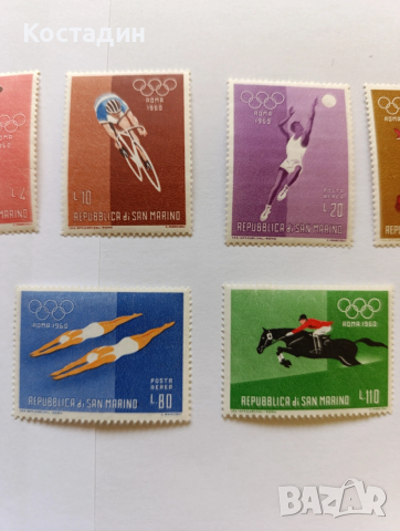 Пощенски марки и блокове Сан Марино 1960, снимка 4 - Филателия - 47529594