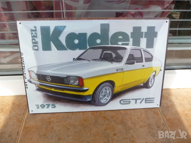 Метална табела кола Opel Kadett GT/E 1975 Опел Кадет спортен купе готина автомобил лети джанти гуми