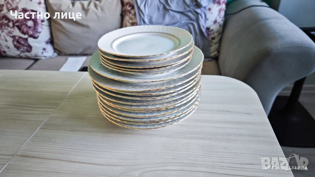 Продавам комплект чинии от костен порцелан 