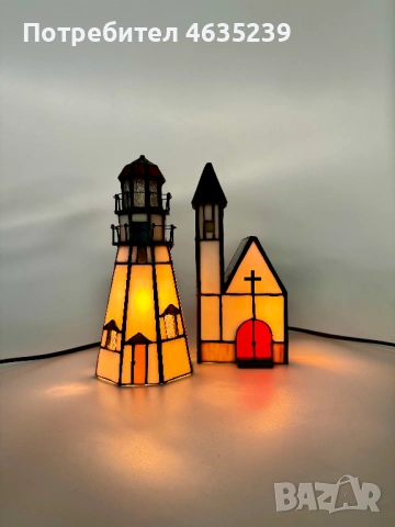 Винтидж настолна лампа стил Тифани Tiffany, снимка 2 - Антикварни и старинни предмети - 53040756