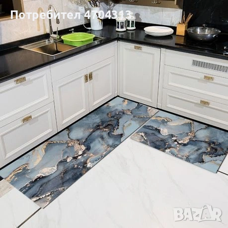 Водоустойчиви постелки комплект 2бр за кухня и баня - различни модели, снимка 3 - Килими - 53047238