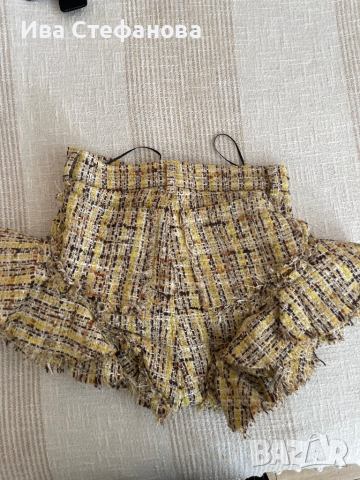 букле  елегантен оригинален сет комплект от две части блуза и къси панталони къдрици Natasha Zinko, снимка 12 - Костюми - 44922473