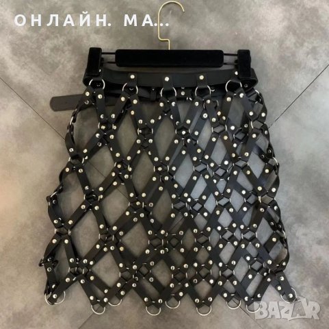 Пола с висока талия от мрежа кожени колани , снимка 5 - Корсети, бюстиета, топове - 38325240