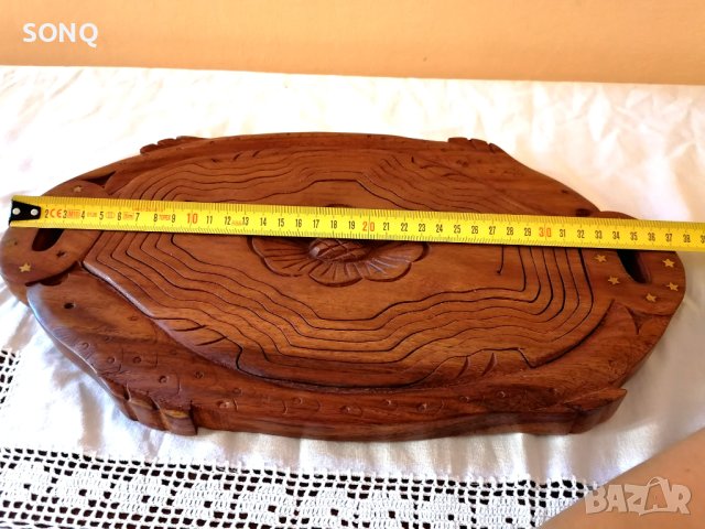 Прекрасна Стара Згъваема Дървена фруктиера, снимка 7 - Антикварни и старинни предмети - 41567686