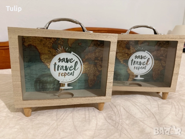 Касички / дървени кутии за пътешествия - 2 бр.