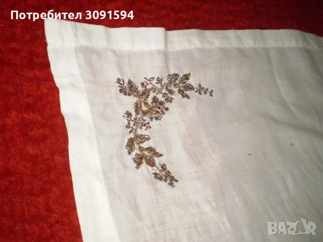 Кърпа 19 век, бродирана със златна сърма и пайети, снимка 5 - Други ценни предмети - 48716060