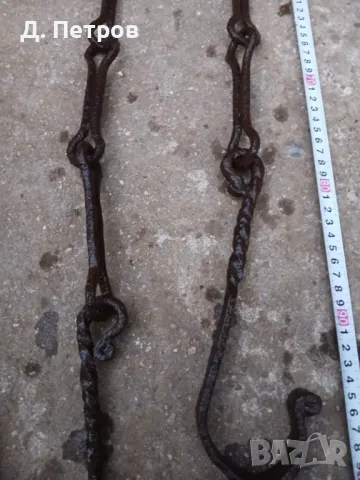 Стара верига за огнище, снимка 4 - Антикварни и старинни предмети - 48625617