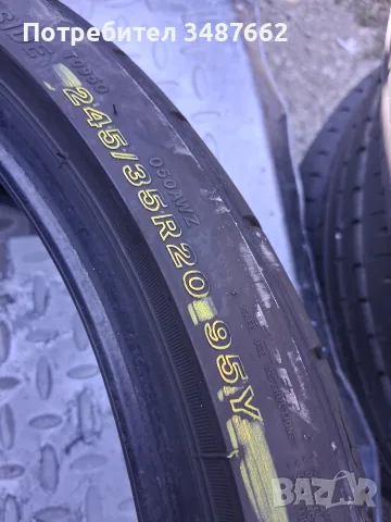 245 35 20 BRIDGESTONE 2бр летни RUN FLAT дот 2022г , снимка 5 - Гуми и джанти - 55975367