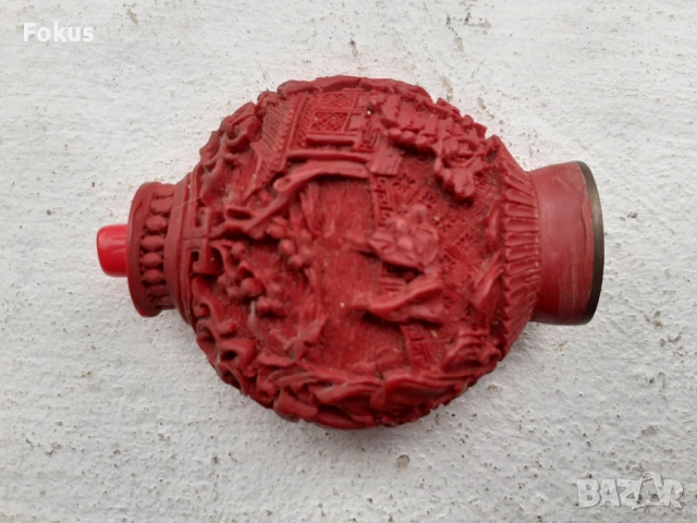 Старо китайско шишенце за парфюм лак цинобар Cinnabar Laquer, снимка 3 - Антикварни и старинни предмети - 53490526