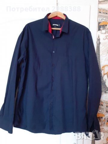 Мъжка риза с дълъг ръкав и махаща се яка, снимка 2 - Ризи - 33946119