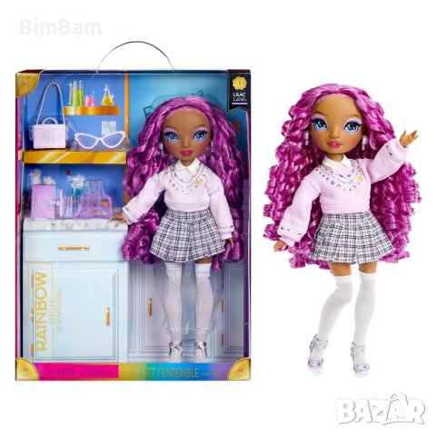 Колекционерска модна кукла Rainbow High - Lilac Lane, снимка 2 - Кукли - 44245752