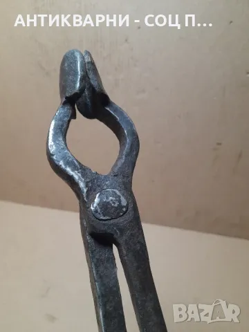 Соц Стари Ръчно Ковани Масивни Ковашки Клещи., снимка 6 - Антикварни и старинни предмети - 48852164