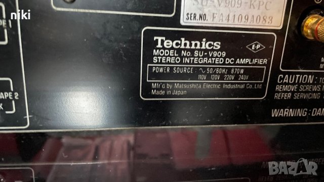 Technics SU-V 909 Top model, снимка 8 - Ресийвъри, усилватели, смесителни пултове - 44252534