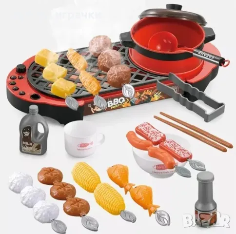 Детско барбекю грил с ефект пушек пара, снимка 5 - Образователни игри - 48952564