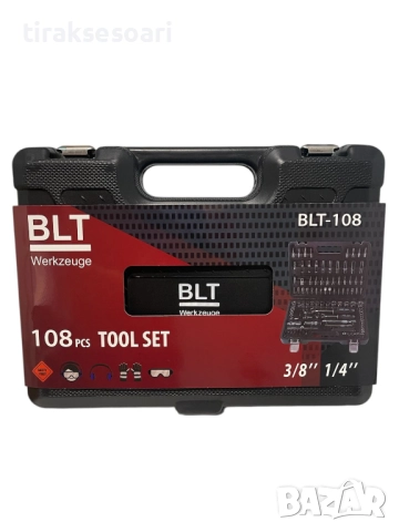 ПРОМОЦИЯ Гедоре комплект 108 части 1/4" и 3/8" BLT Werkzeuge, ключове, снимка 4 - Гедорета - 52553149