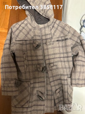 Вълнено палто за момче 5-7г