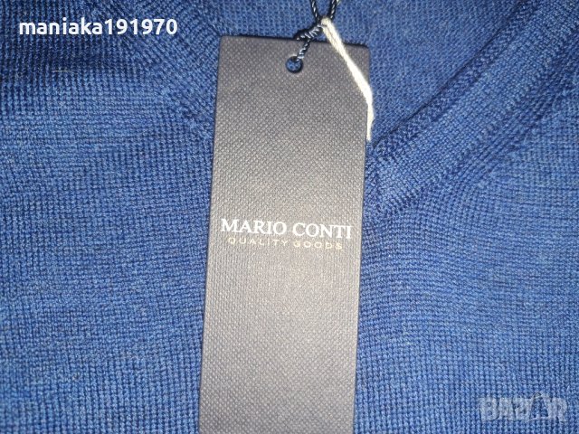 Mario Conti Berto merino V neck (XL) мъжки пуловер 100% Merino Wool , снимка 4 - Пуловери - 42544556