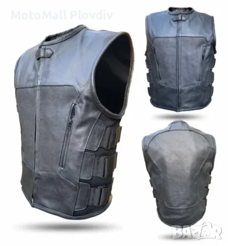 Кожен елек icon кожа естествена телешка кожа мото мъжки дамски детски, снимка 5 - Аксесоари и консумативи - 49206809