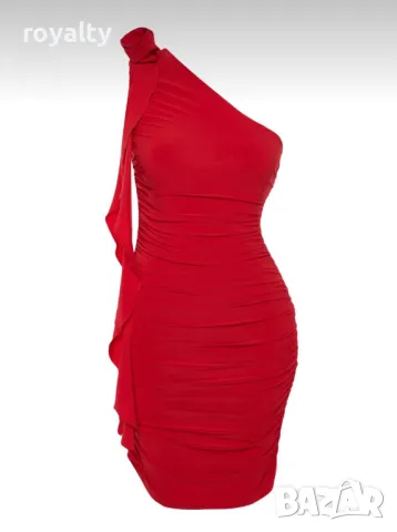 Дамска червена рокля , снимка 2 - Рокли - 49911159