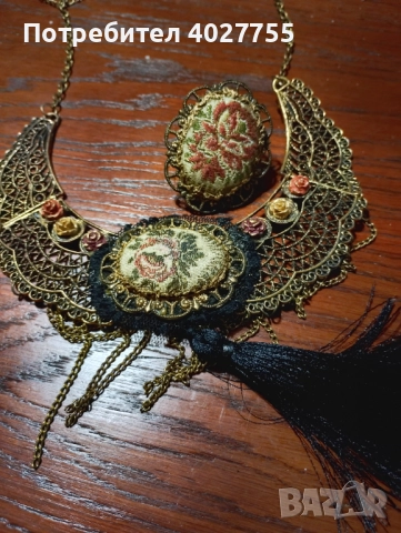 Колие и пръстен с гоблен,