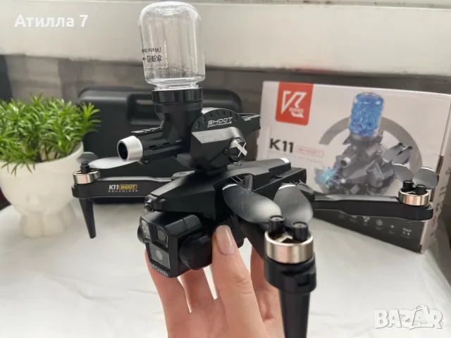 Боен Дрон K11 - Безчетков тройно заснемащ дрон с водни бомби, снимка 4 - Дронове и аксесоари - 48278956