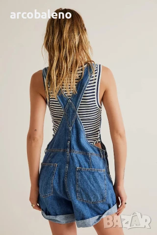 Дамски дънков къс гащеризон, 3цвята , снимка 3 - Гащеризони - 50744136