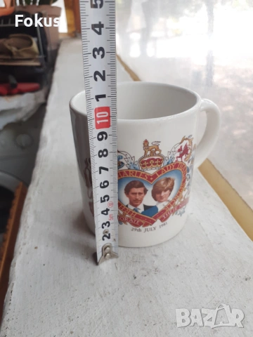 Английска колекционерска чаша порцелан Чарлз и Даяна, снимка 7 - Антикварни и старинни предмети - 53369804