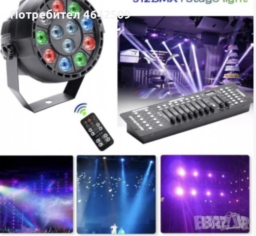 LED Диско осветление UKing, UV светлина, Гласов контрол, снимка 10 - Прожектори - 52428747