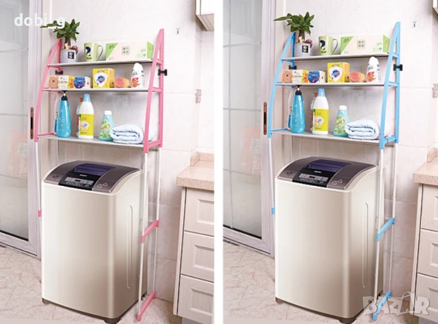 Метална етажерка за над пералня, с 3 рафта, снимка 2 - Етажерки - 51240479