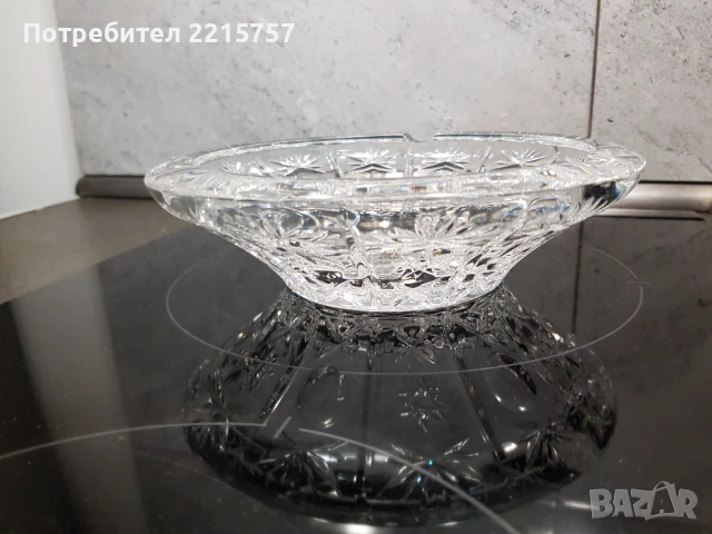 Кристален пепелник от Италия., снимка 3 - Декорация за дома - 51321548