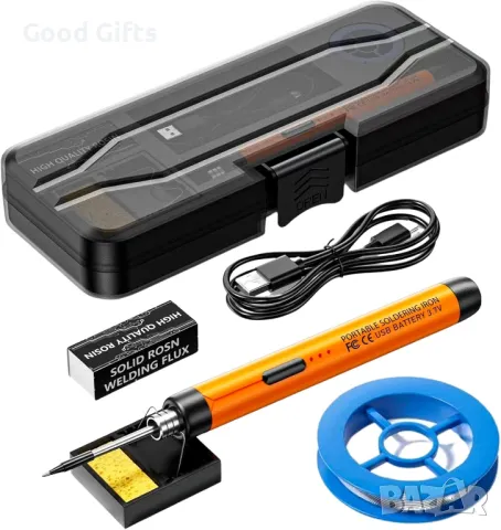 Пълен комплект Безжичен поялник YQLAFT – с USB зареждане, 3 температурни режима и стойка, снимка 2 - Поялници и запояване - 50188039