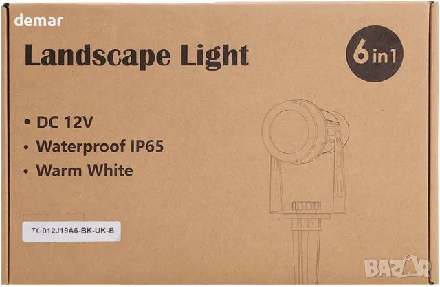 Градински светлини ECOWHO 21 метра, 6 броя * 3W, 12V LED външни прожектори, IP65, снимка 9 - Лед осветление - 49685763