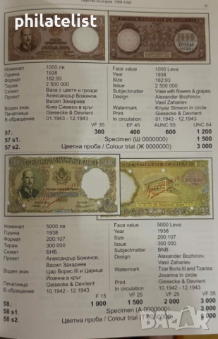 Каталог на българските банкноти и ценни бонове 2025 година , ново цветно издание, снимка 3 - Нумизматика и бонистика - 52619231