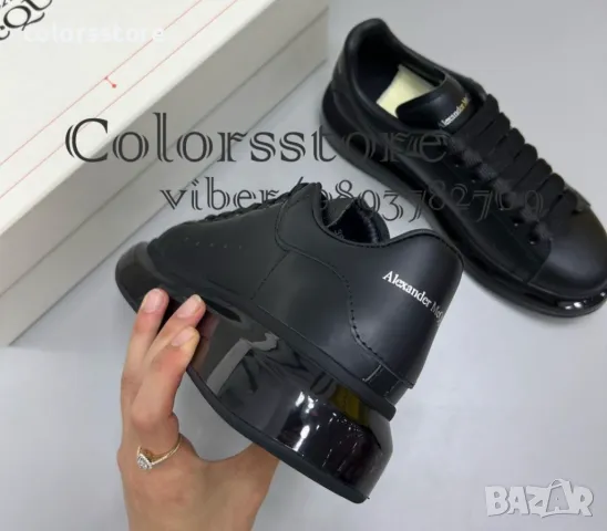 Мъжки черни кецове  Alex@nder McQueen код BR161, снимка 2 - Маратонки - 34310926