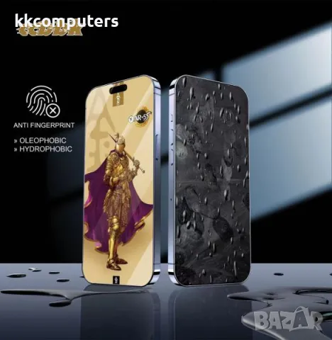 Стъклен screen protector Five Warriors за iPhone 14 Pro Max 6.7 / Черен / Баркод : 2403400