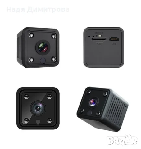 Мини безжична Wi-Fi IP камера X6 Full HD 1080P с нощно виждане и детектор за движение, снимка 3 - IP камери - 55799654