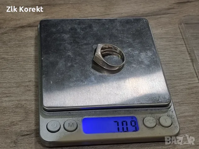 Мъжки сребърен пръстен, снимка 10 - Пръстени - 55990983
