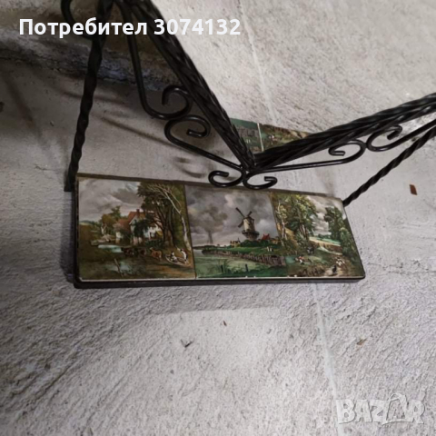 Огледало за стена с плочки в ретро стил, снимка 3 - Декорация за дома - 36250391