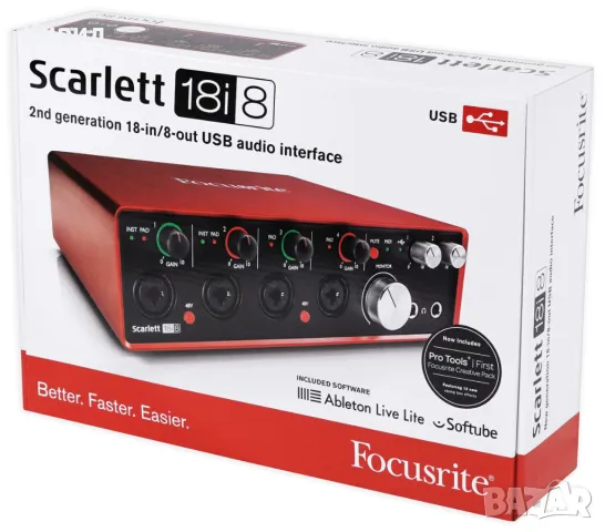 Focusrite Scarlett 18i8 2nd Gen Sound Card  			
