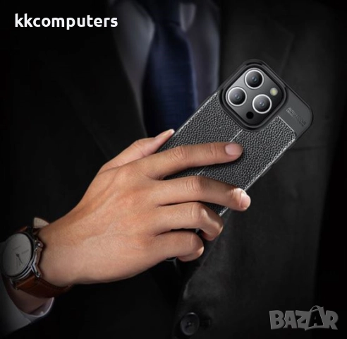 Калъф Wlons силикон Auto Focus / Като Кожа за iPhone 17 Pro 6.3 / Черен Баркод : 3132916, снимка 2 - Калъфи, кейсове - 52399665