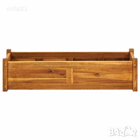 vidaXL Градинска повдигната леха, акациево дърво, 100x30x25 см, снимка 4 - Саксии и кашпи - 56147513
