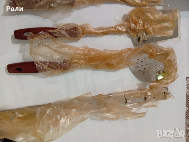 Комплект кухненски прибори, руски, 10 броя и закачалка, неръждаема стомана, снимка 4 - Прибори за хранене, готвене и сервиране - 53484371