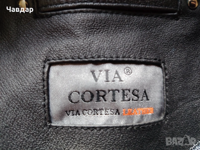 Мъжко кожено яке VIA CORTESA - размер XXL, снимка 7 - Якета - 53505623