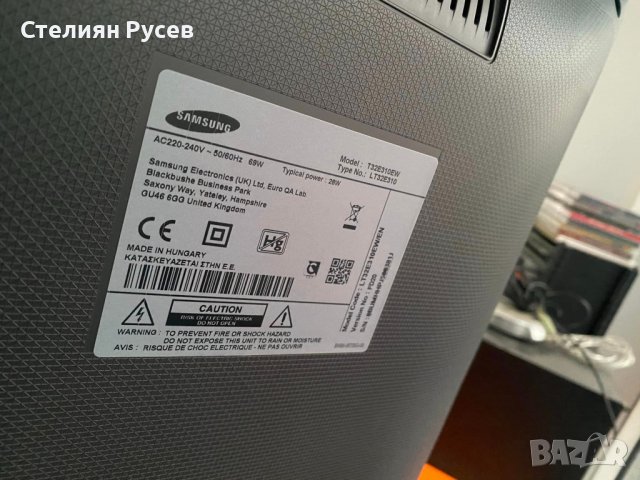 тв телевизор samsung t32e310ew LED  -32 инча - с цифров тунет /  БЕЗ интернет  - цена 183 лв - със д, снимка 4 - Телевизори - 39330046