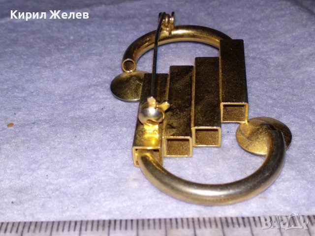 ПОЗЛАТЕНА АРТ ДЕКО БРОШКА НЕРЪЖДАЕМА СТОМАНА с ФАСЕТИРАНИ ИСКРЯЩИ БОХЕМСКИ КРИСТАЛИ 38629, снимка 9 - Други - 41682365