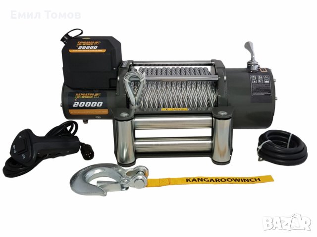 Лебедка KangarooWinch/PowerWinch K 20000 lb 24V(9090 kg.) ЗА ПЪТНА ПОМОЩ - НОВА, снимка 1 - Аксесоари и консумативи - 14516231